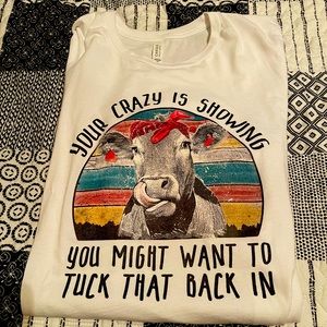 Funny tshirt.  Long roomy and soft